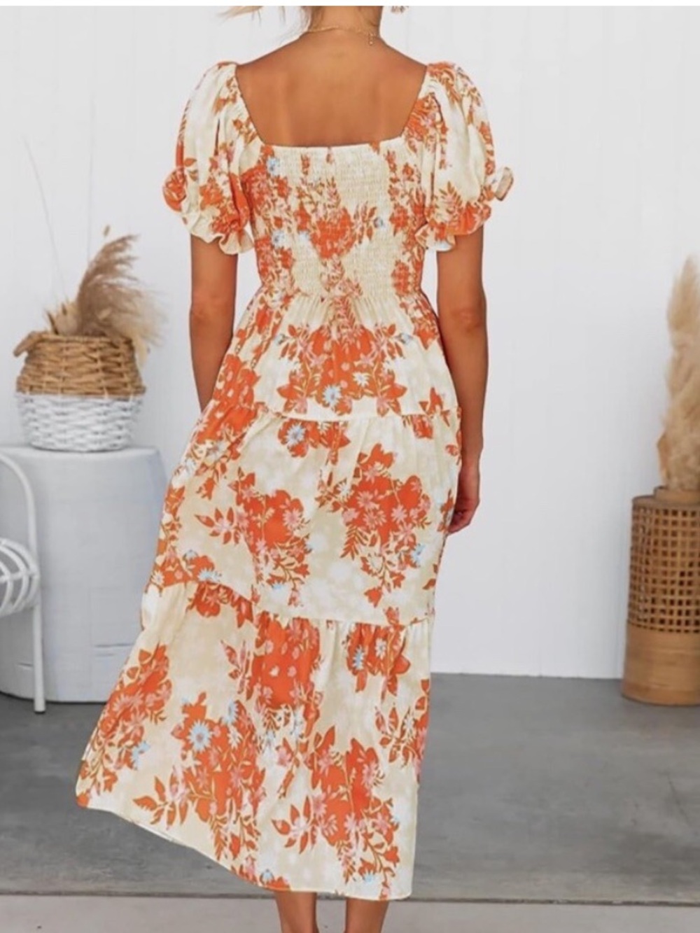 Zesica Vibrant Floral Puff Sleeve Maxi
Dress Boho Floral Maxi Dress sz. M - Picture 2 of 5